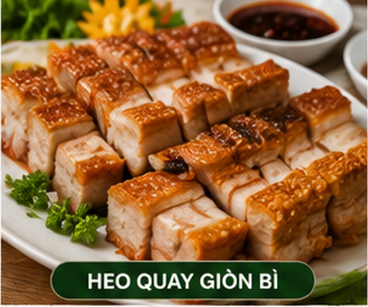 Heo quay giòn bì