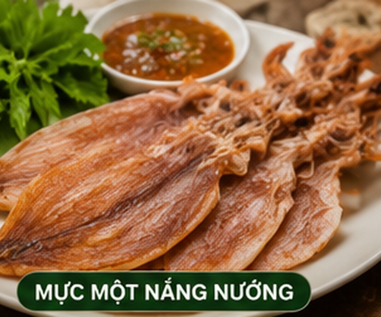 Mực một nắng nướng