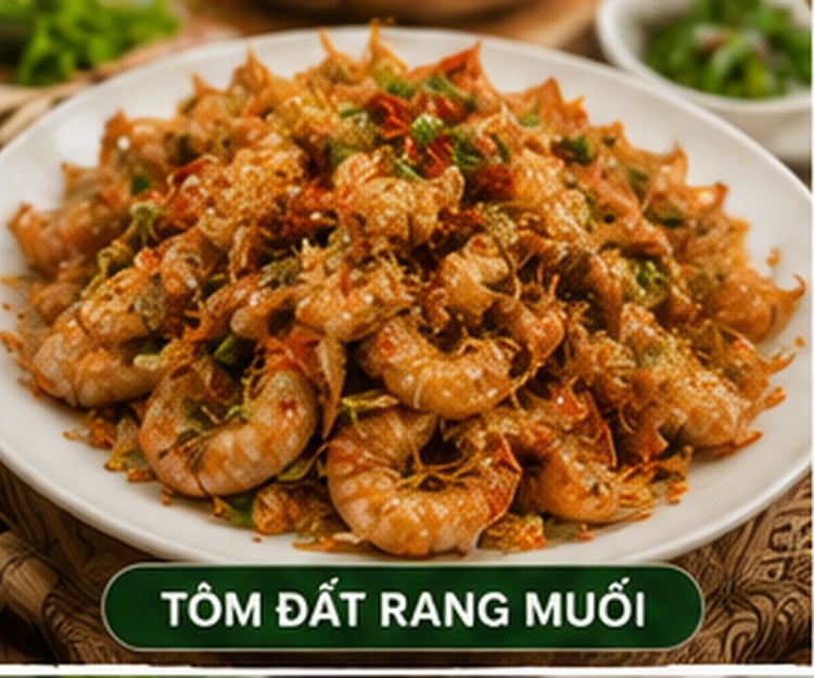 Tôm đất rang muối